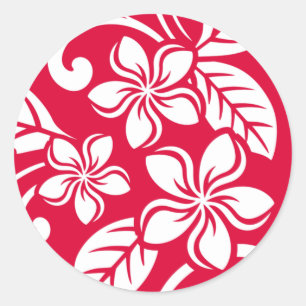 アイランドプルメリア(いちご赤) ラウンドシール