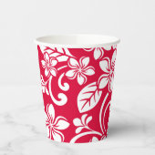 アイランドプルメリア（いちご赤） 紙コップ (左)