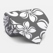 アイランドプルメリア（グレー） ネクタイ (ロール)