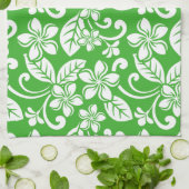 アイランドプルメリア（シトラスグリーン） キッチンタオル (折り畳み)