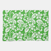 アイランドプルメリア（シトラスグリーン） キッチンタオル (横)