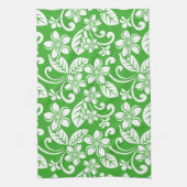 アイランドプルメリア（シトラスグリーン） キッチンタオル (縦)