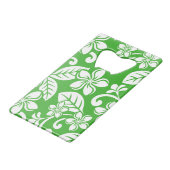 アイランドプルメリア（シトラスグリーン） クレジットカード栓抜き (正面アングル)