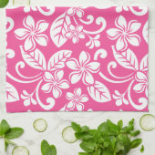 アイランドプルメリア(スイカピンク) キッチンタオル (折り畳み)