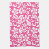 アイランドプルメリア(スイカピンク) キッチンタオル (縦)