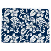 アイランドプルメリア（ネイビーブルー） ラージペーパーバッグ (裏面)