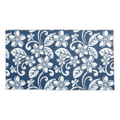 アイランドプルメリア（ネイビーブルー） 枕カバー (裏面-左)