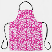 アイランドプルメリア（ホットピンク） エプロン (正面)