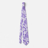 アイランドプルメリア（ラベンダー） ネクタイ (裏面)