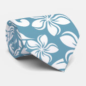 アイランドプルメリア(石板ブルー) ネクタイ (ロール)