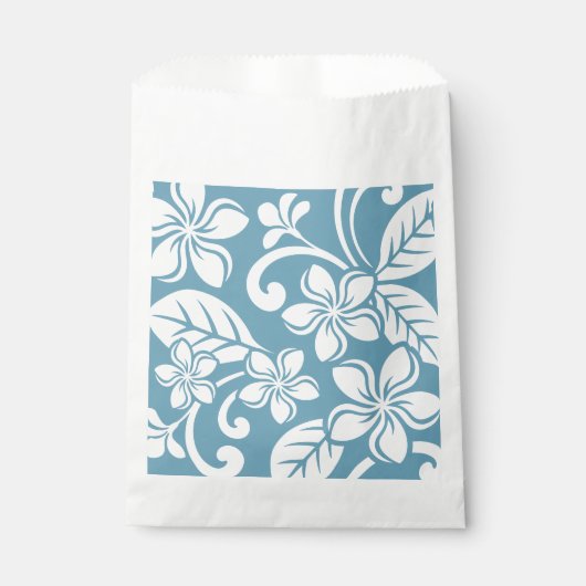 アイランドプルメリア(石板ブルー) フェイバーバッグ (正面)