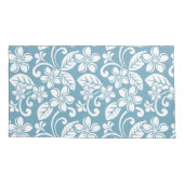 アイランドプルメリア(石板ブルー) 枕カバー (裏面-左)