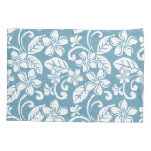 アイランドプルメリア(石板ブルー) 枕カバー (裏面-左)