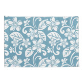 アイランドプルメリア(石板ブルー) 枕カバー (裏面-右)