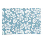 アイランドプルメリア(石板ブルー) 枕カバー (正面右)