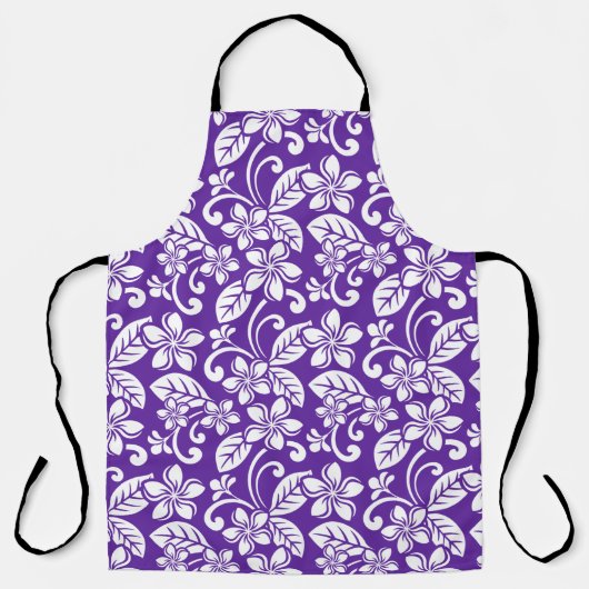 アイランドプルメリア(紫) エプロン (正面)