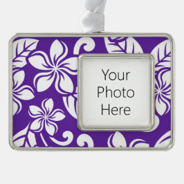 アイランドプルメリア（紫） シルバープレートフレームオーナメント