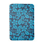 ?アイランドプルメリア(青x 2) バスマット (正面縦)