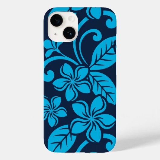 アイランドプルメリア(青x 2) Case-Mate iPhoneケース (裏面)