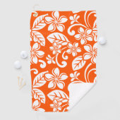 アイランドプルメリア（非常にオレンジ） ゴルフタオル (インサイチュ)