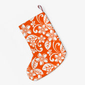 アイランドプルメリア（非常にオレンジ） スモールクリスマスストッキング (裏面 (吊り時))