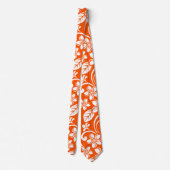 アイランドプルメリア（非常にオレンジ） ネクタイ (裏面)