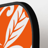 アイランドプルメリア（非常にオレンジ） ピックルボールラケット (左詳細)