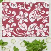 アイランドプルメリア(（鳥）ショウジョウコウカンチョウレッド)キッチンタオル キッチンタオル (折り畳み)