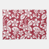 アイランドプルメリア(（鳥）ショウジョウコウカンチョウレッド)キッチンタオル キッチンタオル (横)