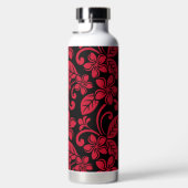 アイランドプルメリア（黒と赤） ウォーターボトル (右面)