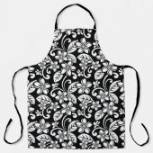 アイランドプルメリア（黒） エプロン (正面)