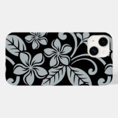 アイランドプルメリア（黒/グレー） Case-Mate iPhoneケース (裏面 (横))