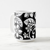 アイランドプルメリア(黒) コーヒーマグカップ (正面左)