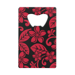 アイランドプルメリア（黒/赤） クレジットカード栓抜き