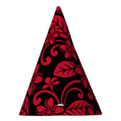 アイランドプルメリア（黒/赤） パーティーハット (右)