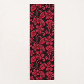 アイランドプルメリア（黒/赤） ヨガマット (正面)