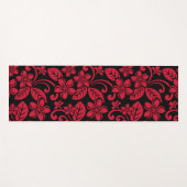 アイランドプルメリア（黒/赤） ヨガマット (正面(横))