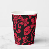 アイランドプルメリア（黒/赤） 紙コップ (左)