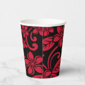 アイランドプルメリア（黒/赤） 紙コップ (右)