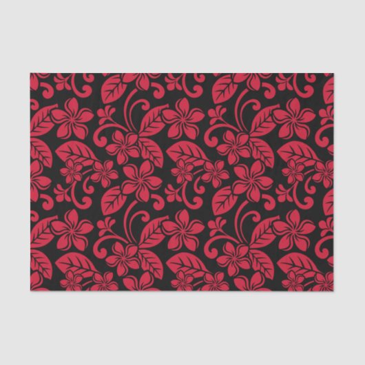 アイランドプルメリア（黒/赤） 薄葉紙 (正面)