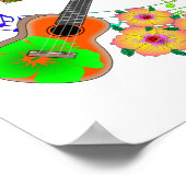 アイランドミュージックウクレレアロハ ポスター (角)