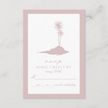 アイランドモダンビーチ結婚式RSVP -赤面