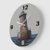 アイランドライトをシャープにする ラージ壁時計 (傾斜)