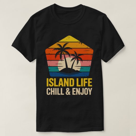 アイランドライフペンタゴンティー Tシャツ (デザイン正面)