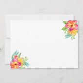 アイランドルアウ（ハワイ式宴会）誕生日パーティーへの招待 招待状 (裏面)