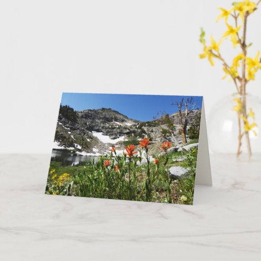 アイランドレイク、ルビー山NVグリーティン空白のグカード カード (黄色い花)