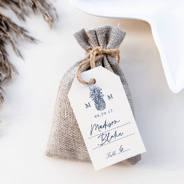 アイランドヴィンテージパイナップルモノグラム座席表 ギフトタグ