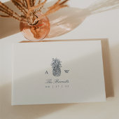 アイランドヴィンテージパイナップル結婚ズモノグラム ゲストブック