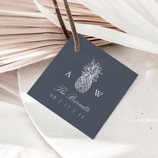 アイランドヴィンテージパイナップル結婚ズモノグラム フェイバータグ