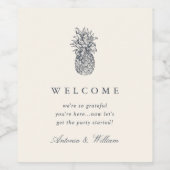 アイランドヴィンテージパイナップル結婚ズ・ウェルカム ワインラベル (シングルラベル)